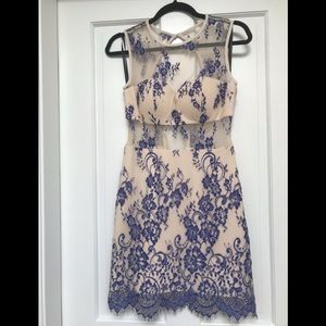 Bebe lace and sheer dress